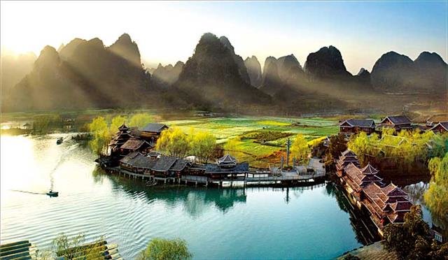 die schöne Landschaft in Guilin die schöne Landschaft in Guilin