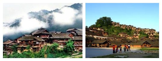 Xijiang Qian Hu Miao Dorf in Guizhou Xijiang Qian Hu Miao Dorf in Guizhou