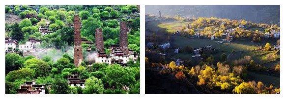 das tibetische Rongzhag Dorf das tibetische Rongzhag Dorf