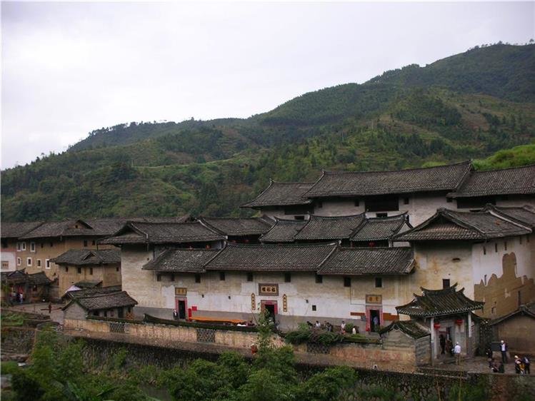 Tulou Gebäude in Yongding Fujian Tulou Gebäude in Yongding Fujian
