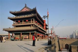 Die Stadtamauer in Xian Die Stadtamauer in Xian