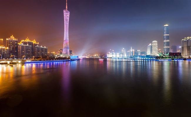 Guangzhou in der Nacht