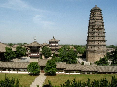 Das Kloster Famen, die Stupa mit Fragmenten der Siddhartha Gautama