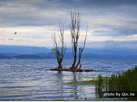 Der Erhai See, ein schöner See in Dali Yunnan Provinz