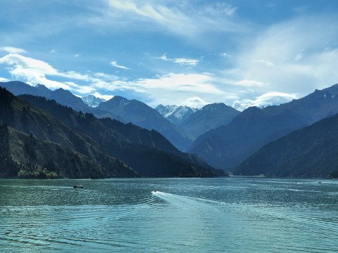 der Himmelsee, ein schwerer See in Xinjiang