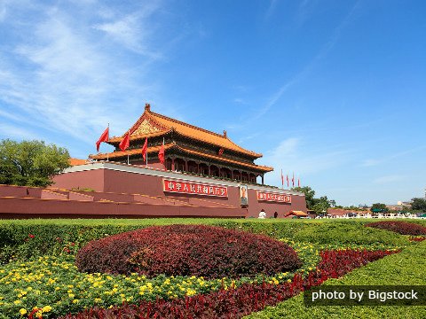 Der Tiananmen Platz, der größte Platz Pekings