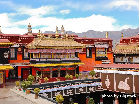 Jokhang Tempel, der Schrei in der alten Zeit in Lhasa