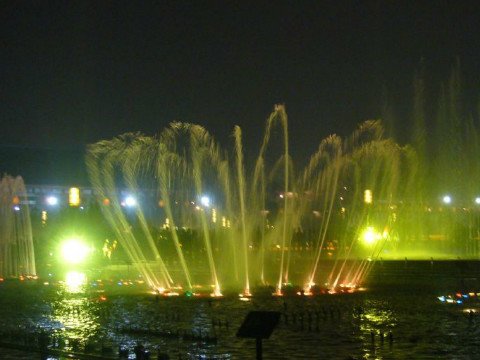 Musikfontäne, einer der beliebten Attraktionen in Xi'an