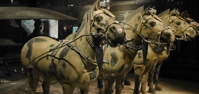 Pferd in dem Qin Shi Huang Museum