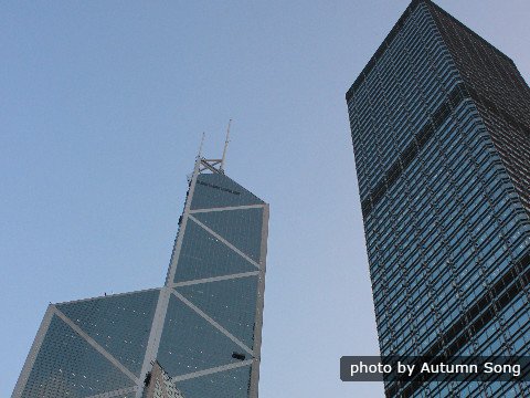 Das Gebäude der Bank of China, einst das höchste Gebäude der Welt