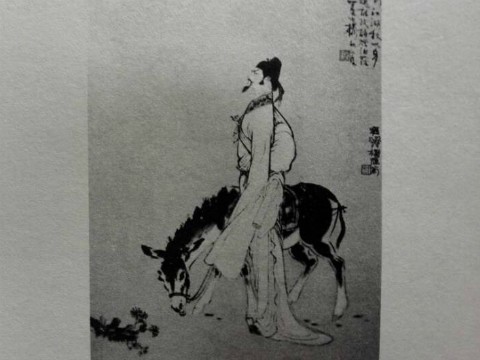 Du Fu, ein beliebter bekannter Poet in der Tang Dynastie
