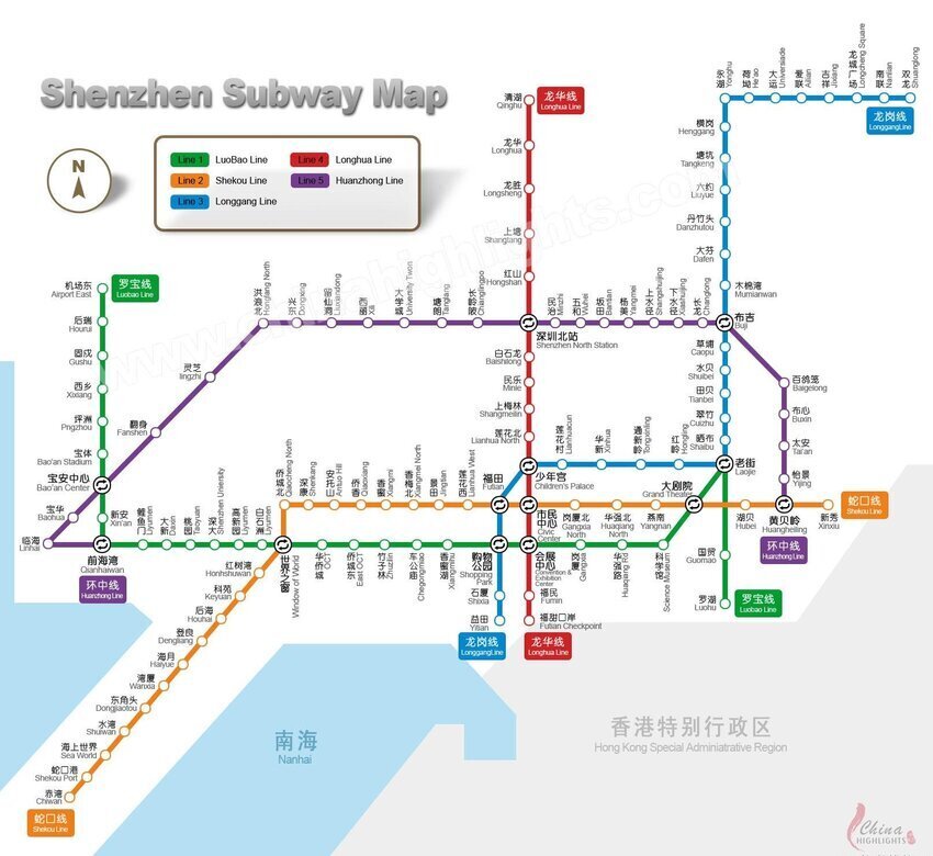 Shenzhen U-bahn Karte