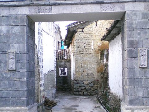 Das Xizhou Wohnhaus der Bai Chinesen, die Bai Gebäude in Dali Yunnan