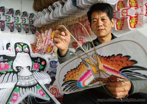 Handwerk der Chinesischen Drachen, China Flugdrachen Herstellungsprozess